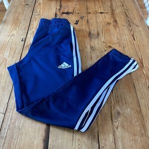 Adidas Mens track pants, size small, royal blue with white side stripes
